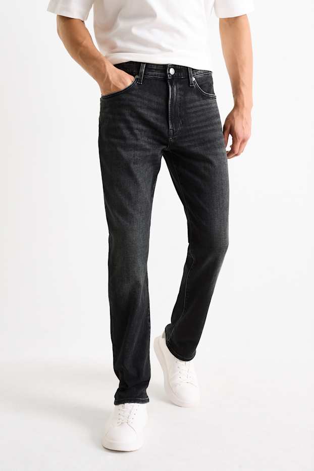 Uomo - Straight jeans - jeans termici - Flex jog denim - jeans grigio scuro