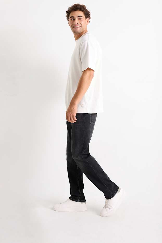 Uomo - Straight jeans - jeans termici - Flex jog denim - jeans grigio scuro