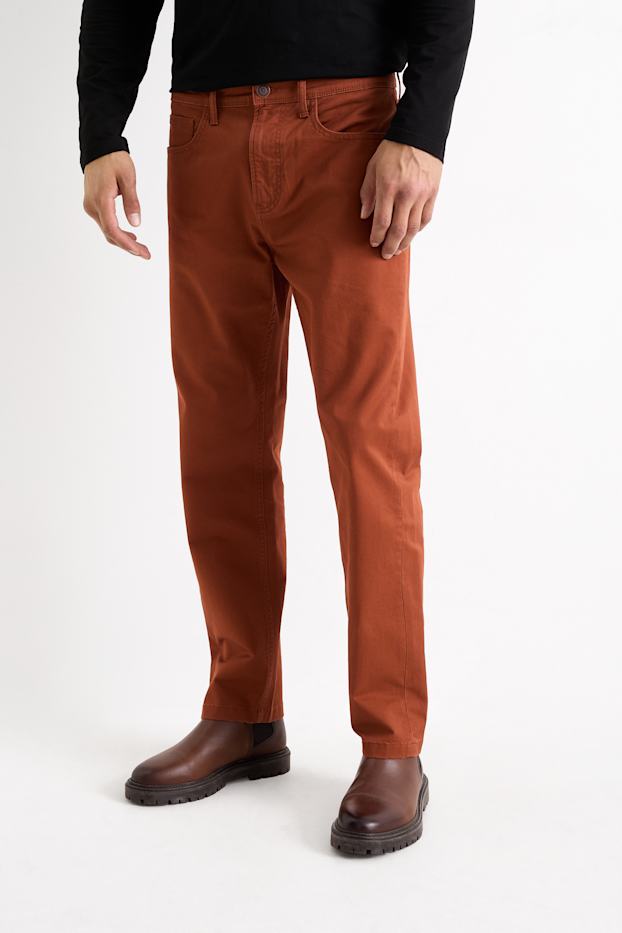 Hommes - Pantalon - regular fit - marron