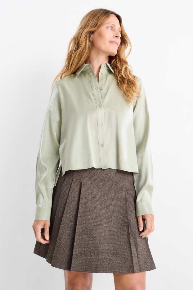 Dames - Blouse - mintgroen