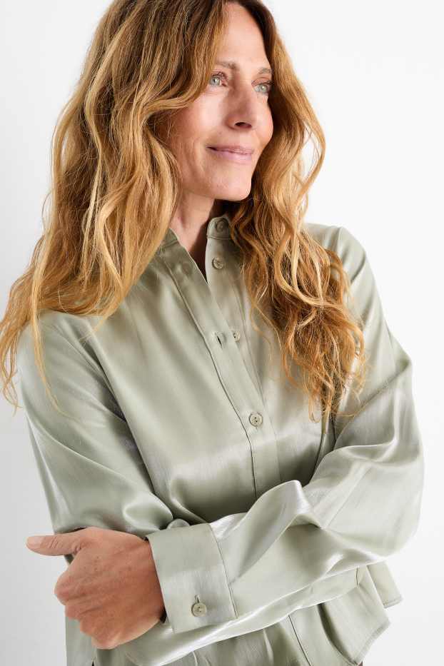 Dames - Blouse - mintgroen