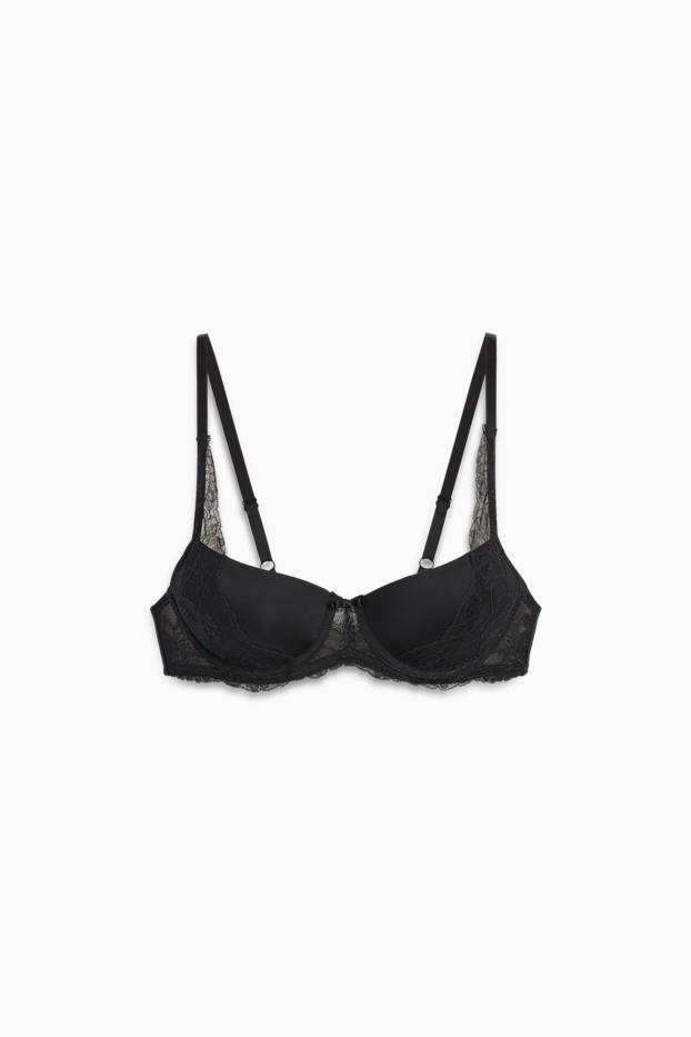 Femmes - Soutien-gorge avec armatures - DEMI - ampliforme - noir