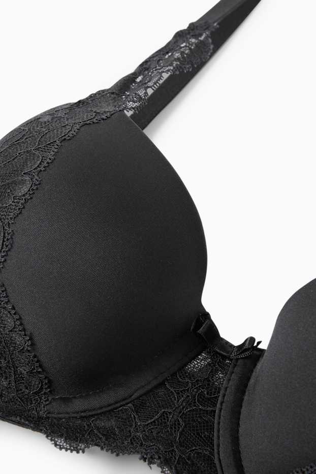 Femmes - Soutien-gorge avec armatures - DEMI - ampliforme - noir