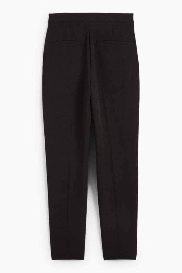 Dona - Pantalons de tela - high waist - tapered fit - negre