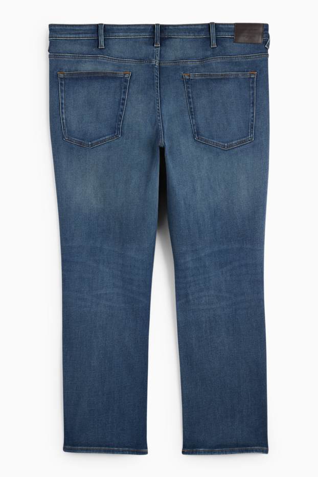 Pánské - Straight jeans - termo džíny - džíny - tmavomodré