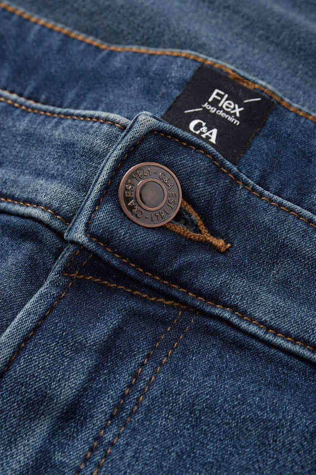 Pánské - Straight jeans - termo džíny - džíny - tmavomodré