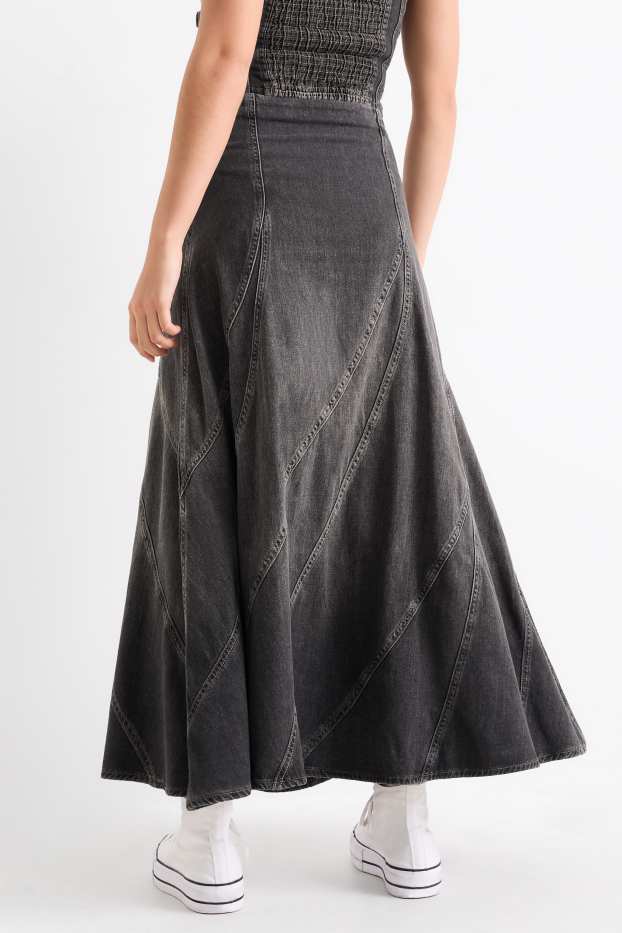 Women - Denim skirt - dark gray