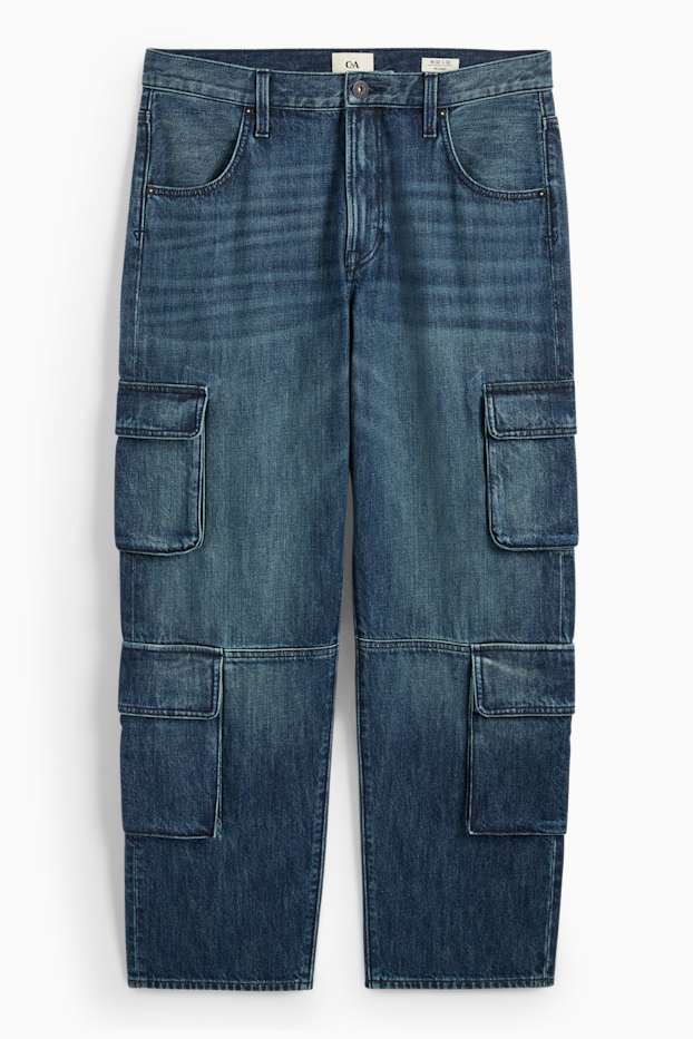 Herren - Cargo Jeans - dunkeljeansblau