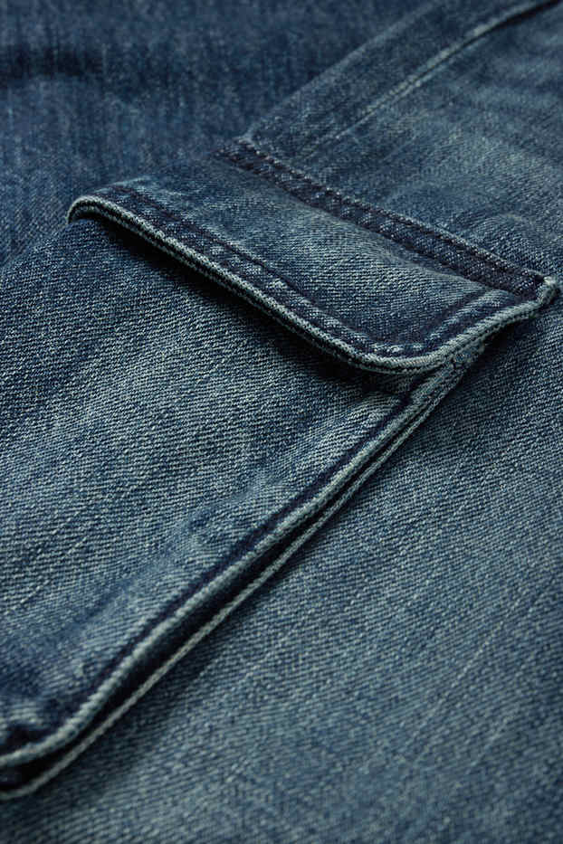 Herren - Cargo Jeans - dunkeljeansblau