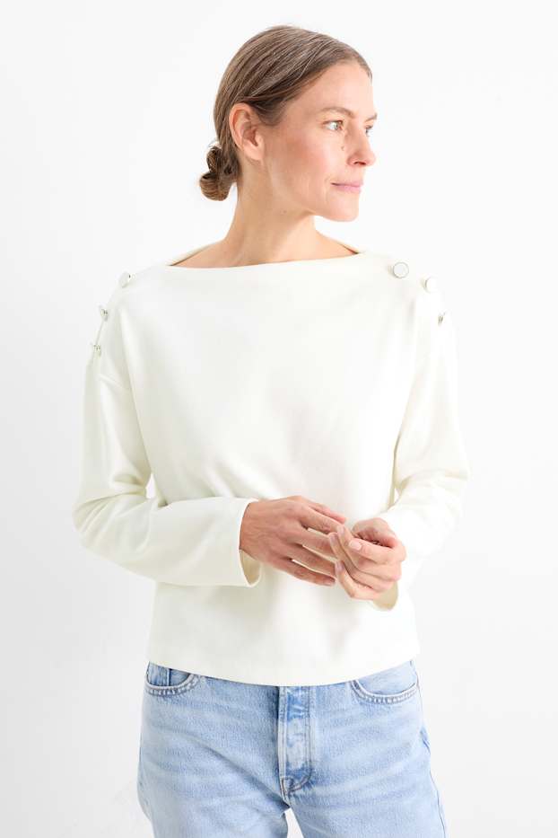 Damen - Sweatshirt - weiß