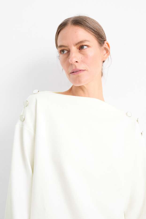 Damen - Sweatshirt - weiß