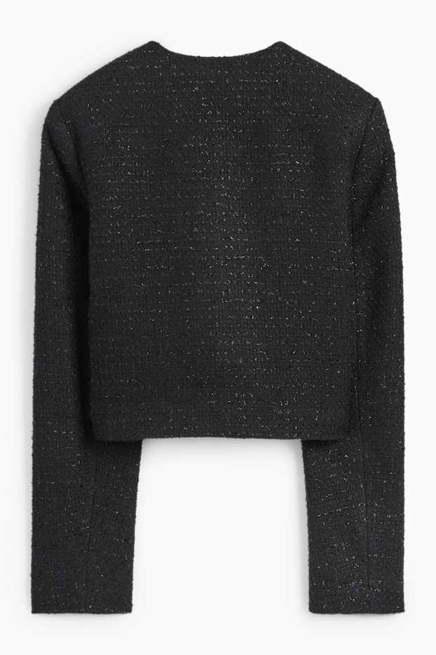 Dames - Korte blazer - regular fit - zwart
