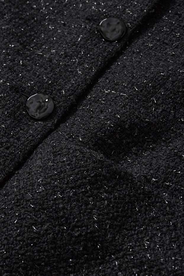 Dames - Korte blazer - regular fit - zwart