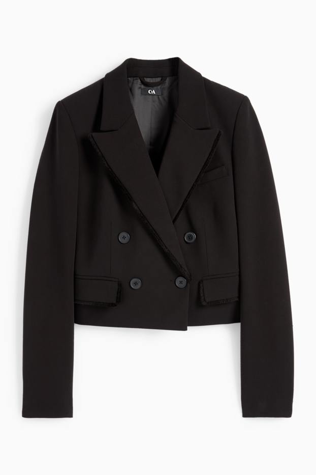 Femmes - Blazer court - cintré - noir