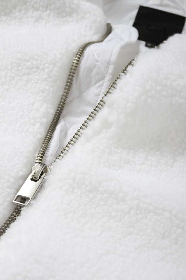 Men - Teddy fur bomber jacket - white