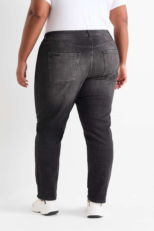 Femmes - Boyfriend jean - mid waist - gris foncé