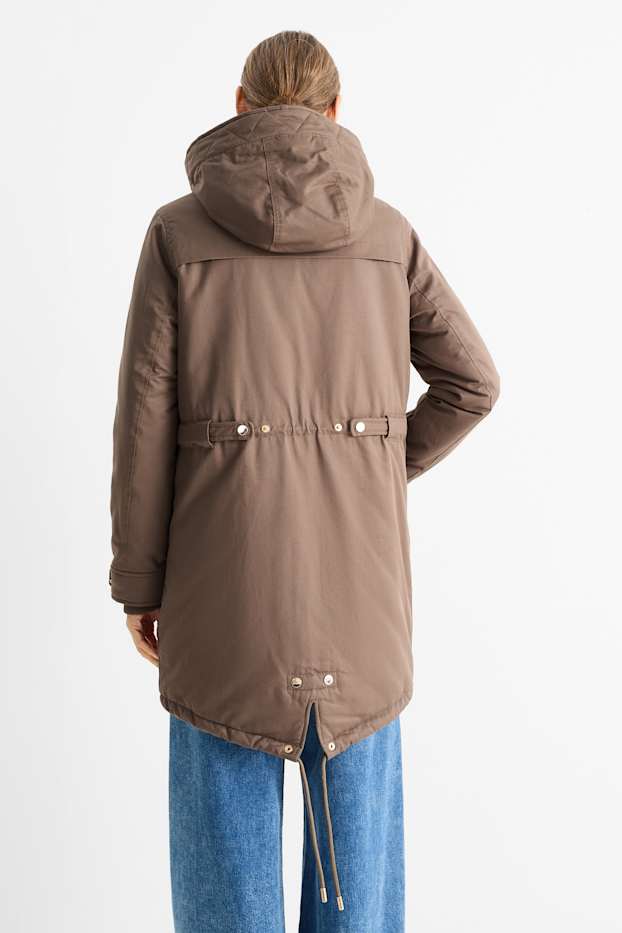 Femmes - Parka à capuche - marron clair
