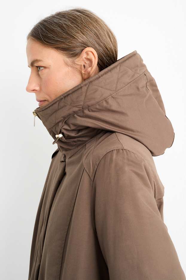 Femmes - Parka à capuche - marron clair