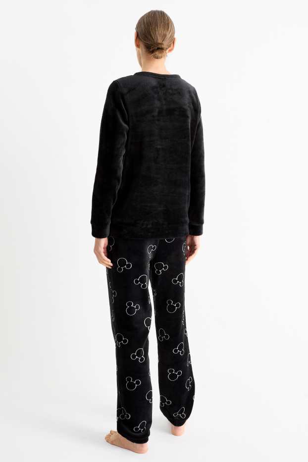 Damen - Winterpyjama - Micky Maus - schwarz