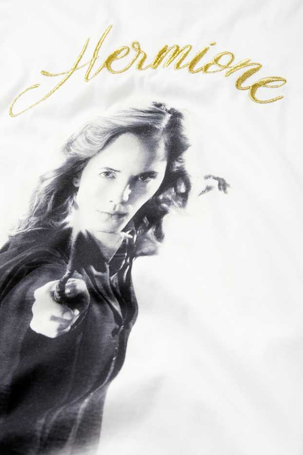 Dzieci dziewczynki - Harry Potter - zestaw - koszulka z krótkim rękawem i legginsy z rozszerzanymi nogawkami - 2 części - czarny / biały