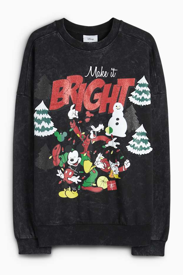 Kobiety - Bluza w bożonarodzeniowym stylu - Disney - antracyt