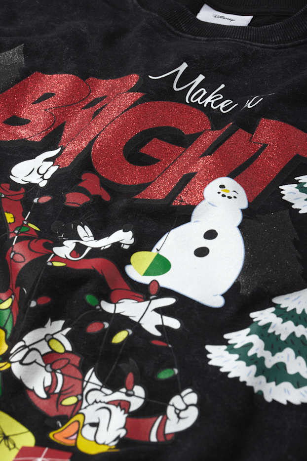 Kobiety - Bluza w bożonarodzeniowym stylu - Disney - antracyt