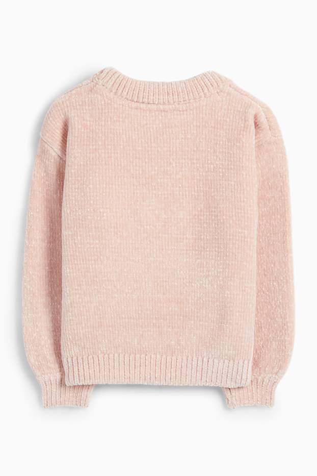 Enfants filles - Ours polaire - pullover de Noël - rose