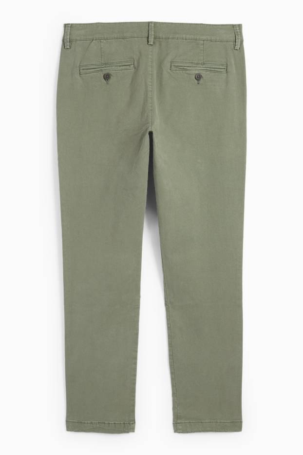 Hommes - Chino - slim fit - Flex - jean vert