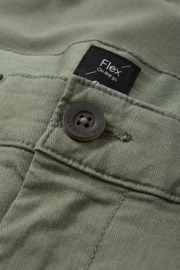 Hommes - Chino - slim fit - Flex - jean vert