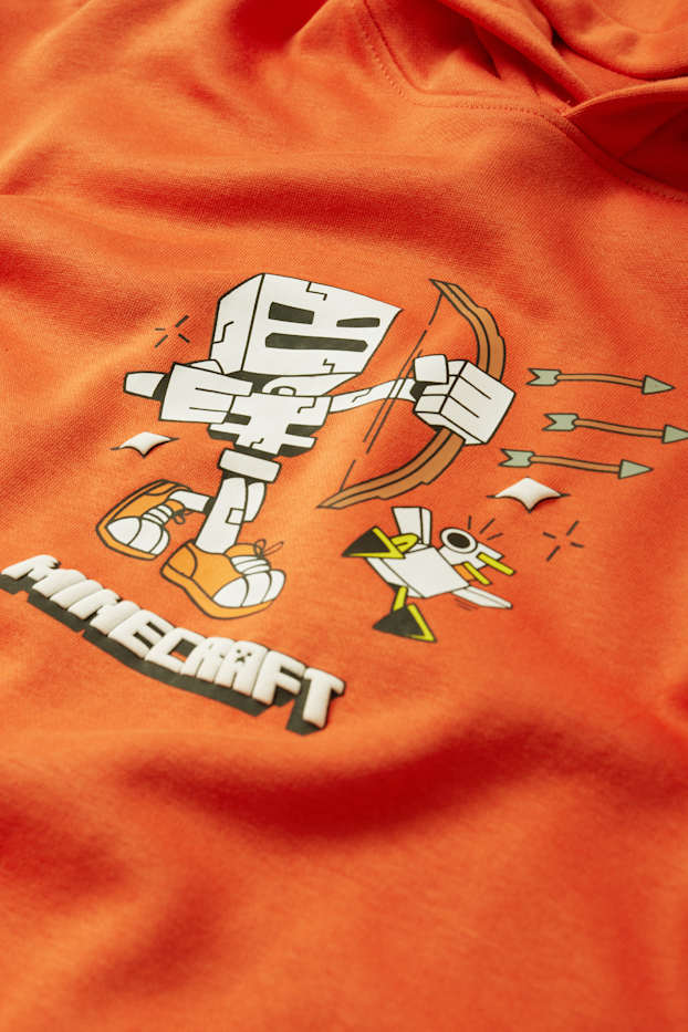 Enfants garçons - Halloween - Minecraft - sweat à capuche - orange