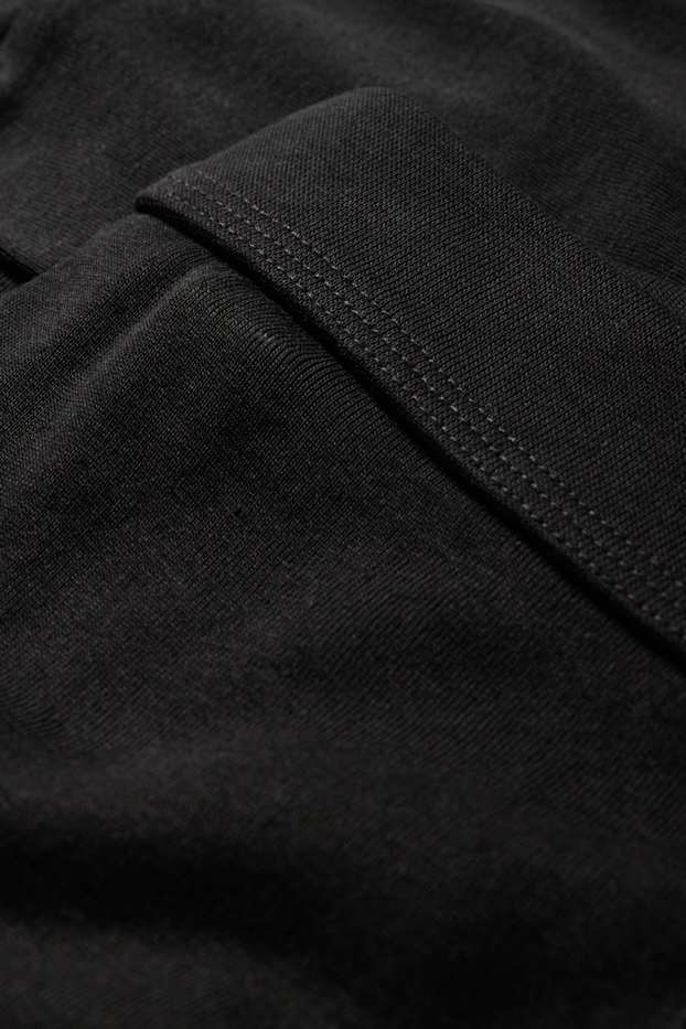 Uomo - Confezione da 2 - calzamaglia intima - a coste fini - nero