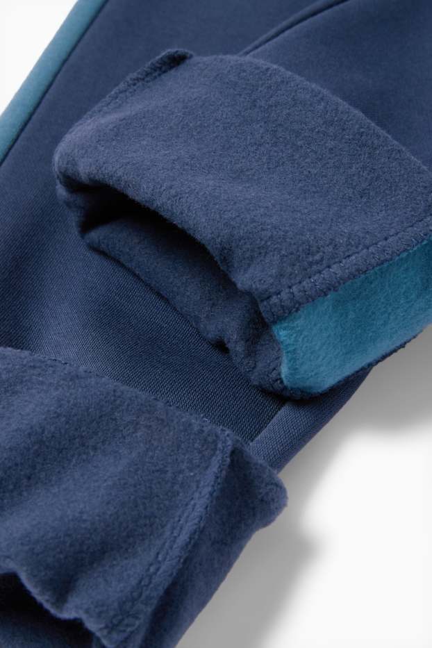 Bambini - Mostro - set - felpa con cappuccio e pantaloni sportivi - 2 pezzi - blu scuro