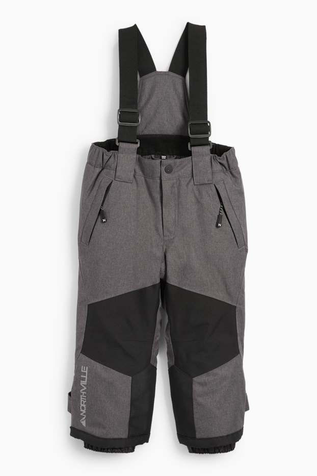 Kinder Jungen - Skihose - wasserdicht - dunkelgrau