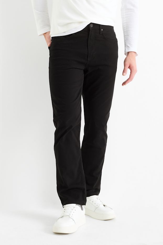 Uomo - Pantaloni termici - regular fit - jeans grigio scuro