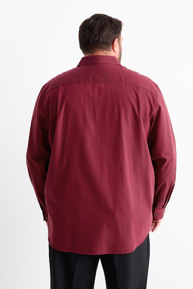 Herren - Hemd - Regular Fit - Kent - bügelleicht - dunkelrot