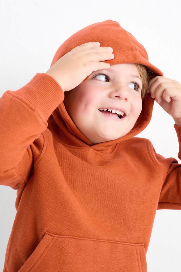 Kinderen: jongens - Hoodie - donker oranje
