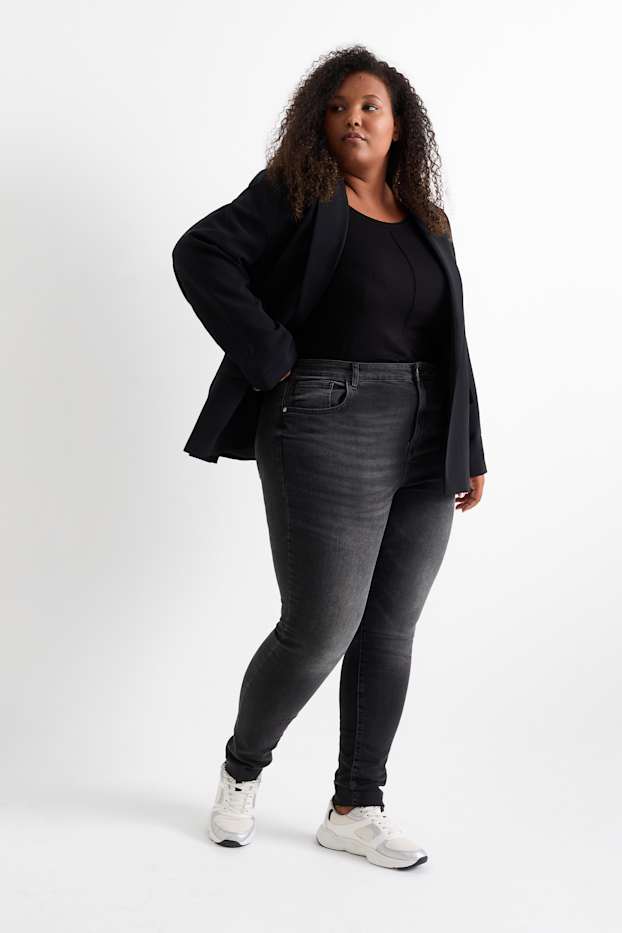Dona - Skinny jeans - high waist - LYCRA® - texà gris fosc