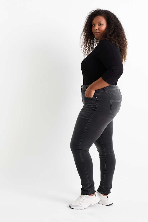 Dona - Skinny jeans - high waist - LYCRA® - texà gris fosc