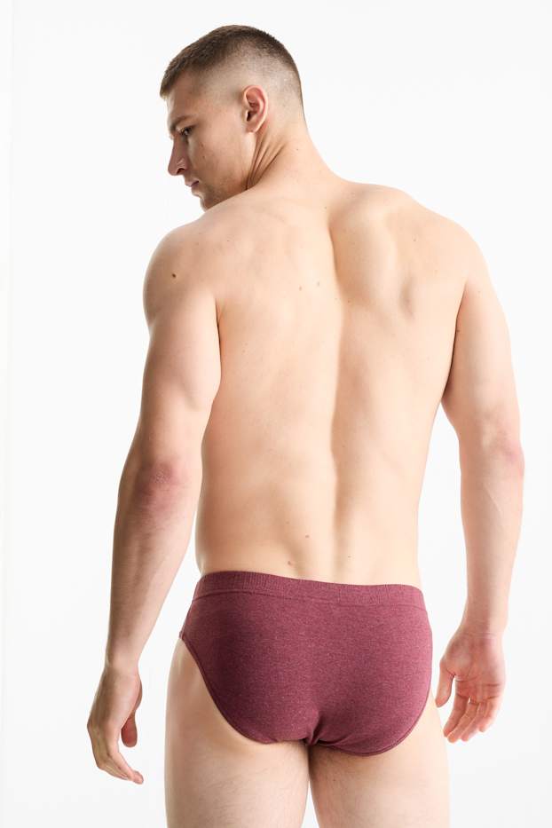 Hommes - Lot de 3 - slips - bordeaux