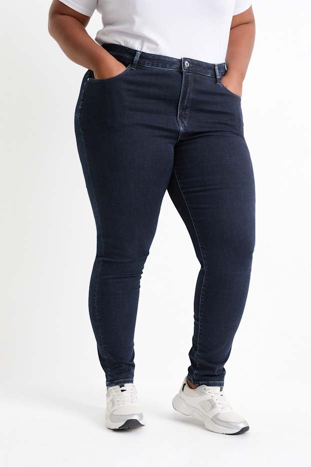 Femmes - Skinny jean - mid waist - jean galbant - LYCRA® - jean bleu foncé