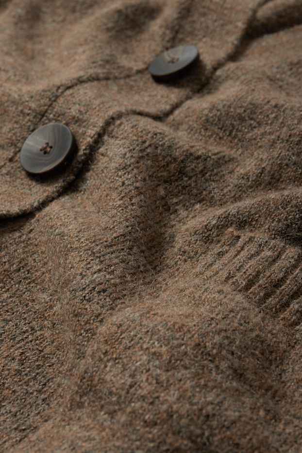 Femei - Cardigan tricotat - maro