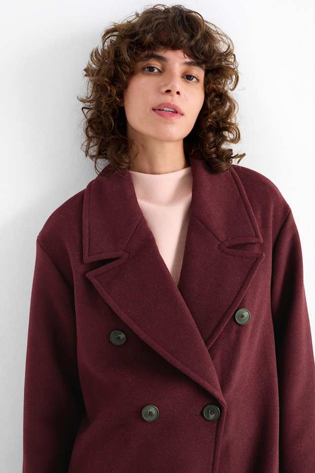 Women - Coat - bordeaux
