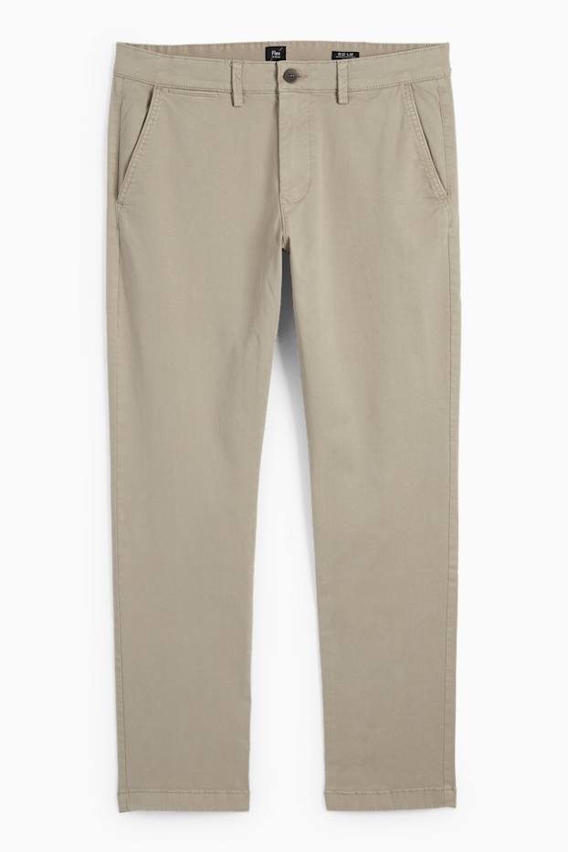 Uomo - Chino - slim fit - Flex - tortora