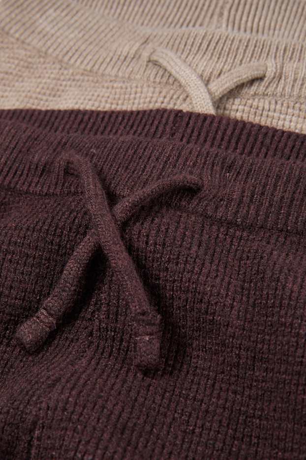 Nadó nen - Paquet de 2 - pantalons de punt per a nadó - texturat - beix clar