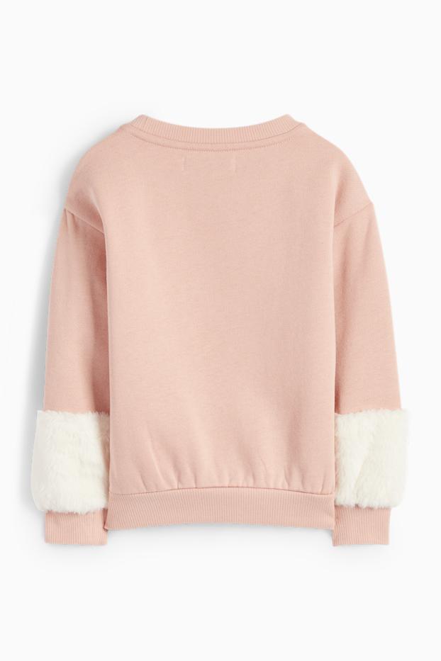 Niños: niñas - Unicornio - sudadera - rosa oscuro