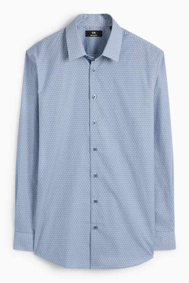 Herren - Feinstrick-Pullover und Hemd - Regular Fit - Kent - blau