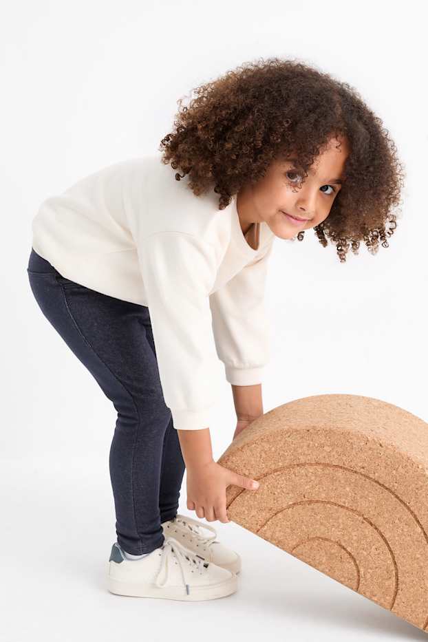 Kinder Mädchen - Multipack 2er - Thermoleggings - Jeans-Look - dunkelblau