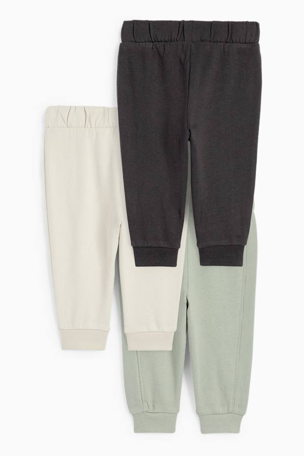 Baby Jungen - Multipack 3er - Baby-Jogginghose - hellgrau