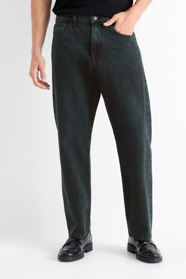 Uomo - Relaxed jeans - verde scuro