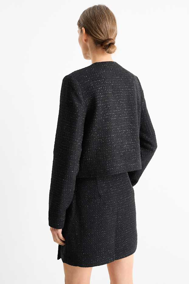 Dames - Korte blazer - regular fit - zwart
